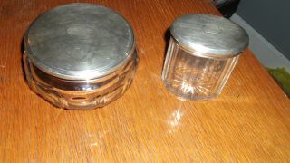 Two Sterling Silver Vintage Vanity Jars - One Of Them Is Gorham 107 - Grams photo