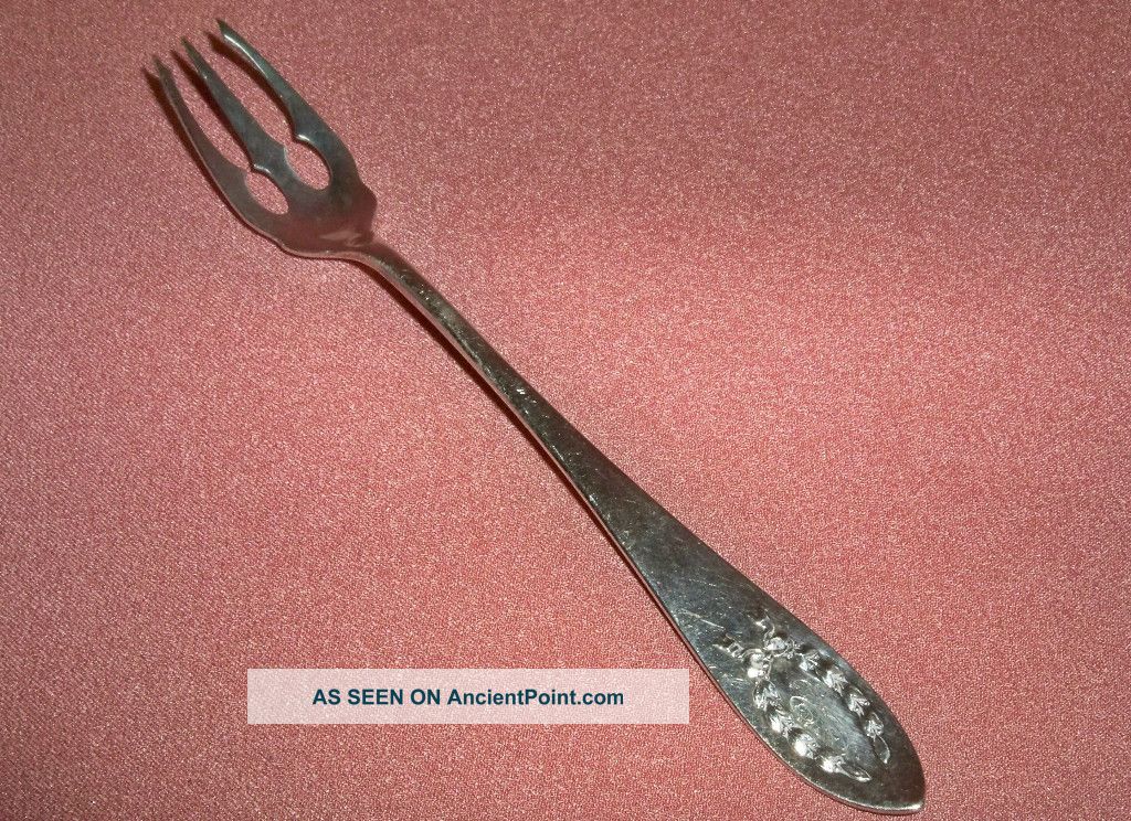 Antique Shreve Sterling Silver ' Napoleonic ' Pickle/olive Fork 1909 304 Other photo
