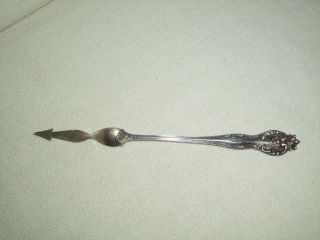 Vintage Sterling Silver Pat.  1893 Ornate Pickle/olive Server Or Butter Pick photo