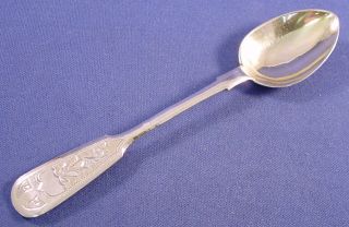 Russian Sterling 3 Etched Spoons photo