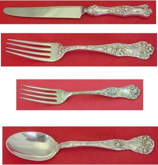 American Beauty By Shiebler Sterling Silver Flatware Set Service 131 Pieces photo