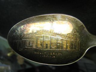 Silverplate Vintage Mount Vernon Geo Washington Spoon photo