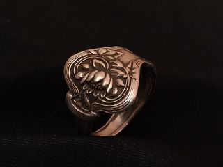 Paye & Baker Pond Lily Sterling Silver Spoon Ring Sz 5 - 9,  Small 5/8 