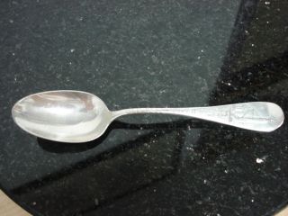 Sterling Silver Tacoma Old Bell Tower Engraved Spoon photo