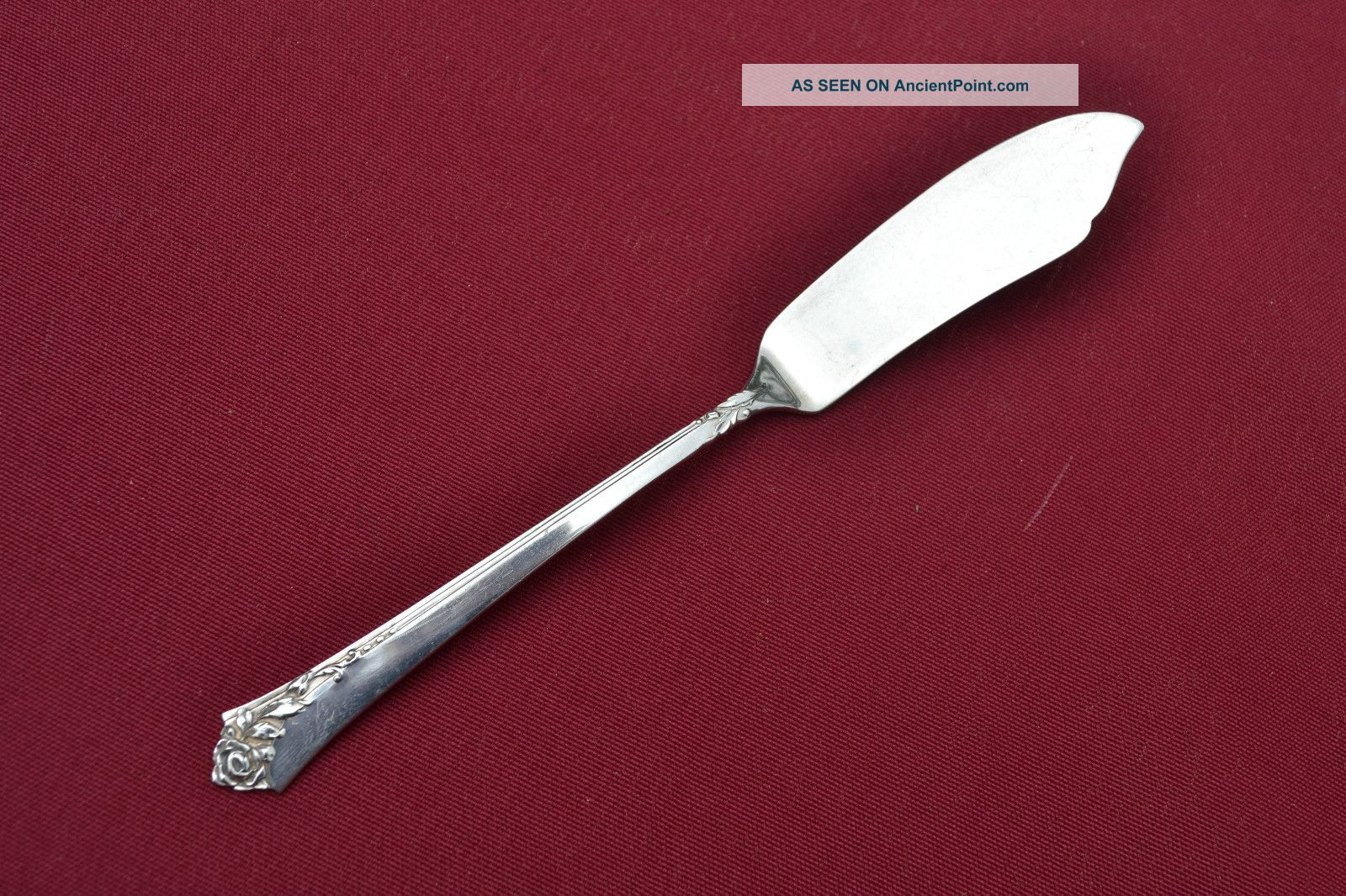 Damask Rose By Heirloom Sterling - Master Butter Knife - No Monos Other photo