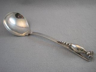 Hand Made Sterling Silver Serving Spoon Fara & Co.  9 - 1/2 