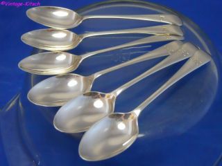 Set Sterling Silver Chester Teaspoons 122g 1915 photo