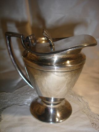 Antique Tabor & Tibbits Silverplate Creamer? Syrup? With Lid photo