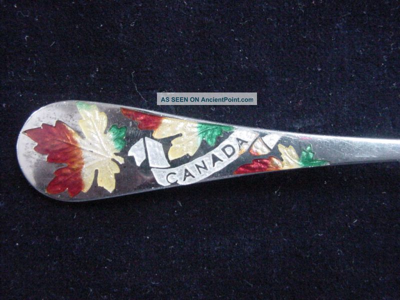 1940 ' S? Niagara Falls Enamelled Sterling Souvenir Spoon Other photo