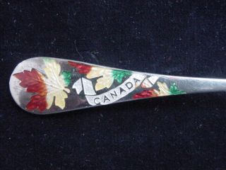 1940 ' S? Niagara Falls Enamelled Sterling Souvenir Spoon photo