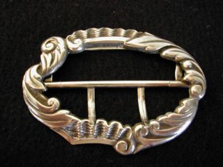 Victorian Sterling Silver Belt Buckle Marked: Whiting photo