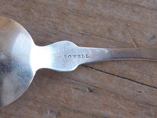 Coin Silver Antique Spoon Ljc A San Born Lowell Mass photo