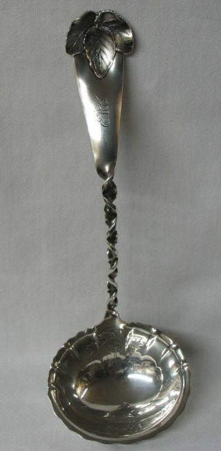 Whiting Leaf No.  26 Sterling Silver Oyster Ladle Twisted Handle photo