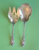 Antique Unger Bros Douvaine Sterling 2pc Salad Set Nm Other photo 1