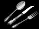 Charming French Sterling Silver Vermeil 3 Pc Flatware Set Rococo Other photo 1