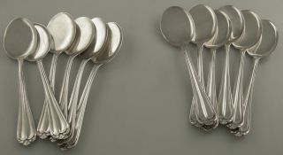 800 Silver Sauce Spoons Set Of 12 photo