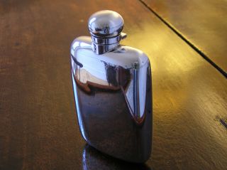 Solid Silver Scottish Millennium Hallmarked Hip Flask - Year 2000 - 125g photo