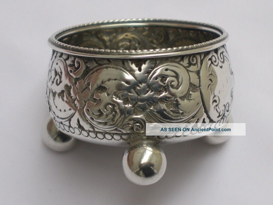 English Victorian Sterling Silver Salt Pot William Evans Of London Other photo