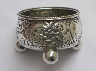 English Victorian Sterling Silver Salt Pot William Evans Of London photo