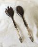 Black Starr And Gorham Sterling Silver And Mahogany Salad Serving Set,  1940s Other photo 1