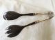 Black Starr And Gorham Sterling Silver And Mahogany Salad Serving Set,  1940s Other photo 4