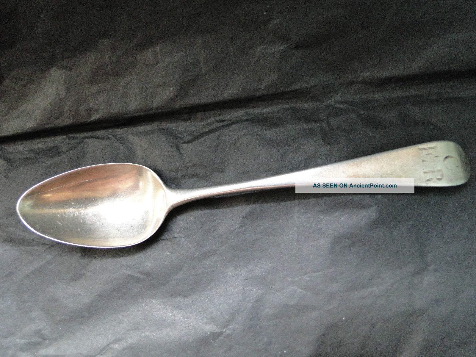 Rare Sterling Silver Tea Spooncirca 1800 Maker Marks Only Other photo