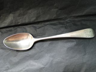 Rare Sterling Silver Tea Spooncirca 1800 Maker Marks Only photo