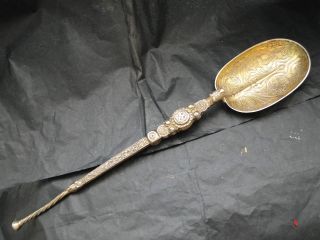 Sterling Silver Gilted Coronation Spoon Made In London 1902 photo