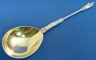 Victorian English Sterling Figural Spoon 1881 - 82 photo