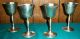 Set Of Four Vintage Leonard Silver Plated Goblets - Epns Cups & Goblets photo 3
