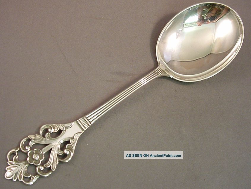 Norwegian 830 Sterling Fancy Serving Spoon Other photo