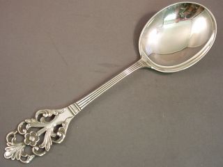 Norwegian 830 Sterling Fancy Serving Spoon photo