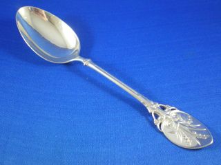 Antique Gorham Sterling Lily Pattern Teaspoon Pierced Handle Lily Of The Valley photo