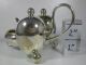 Antique Elkington Silverplate 3 - Part Footed Cruet Server With Spoon Other photo 1