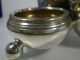 Antique Elkington Silverplate 3 - Part Footed Cruet Server With Spoon Other photo 5