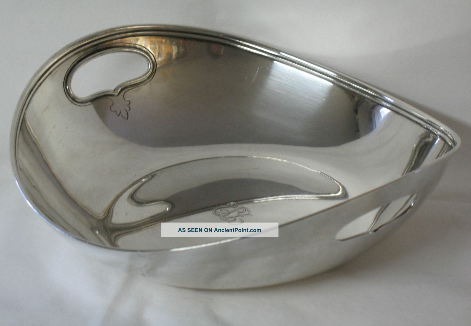 Tiffany & Co Sterling Silver Round Dish W/ Handles Art Deco Other photo