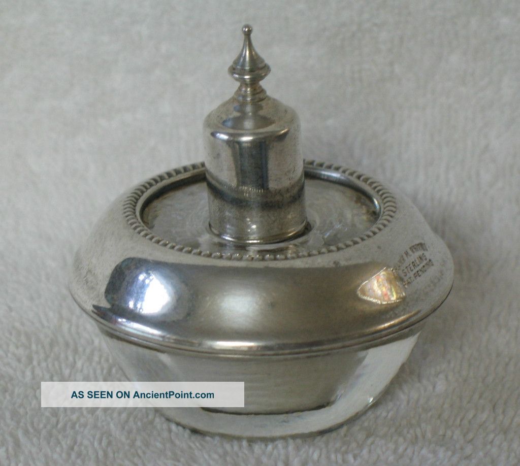 Frank Whiting Sterling And Glass Cigarette Table Lighter Other photo