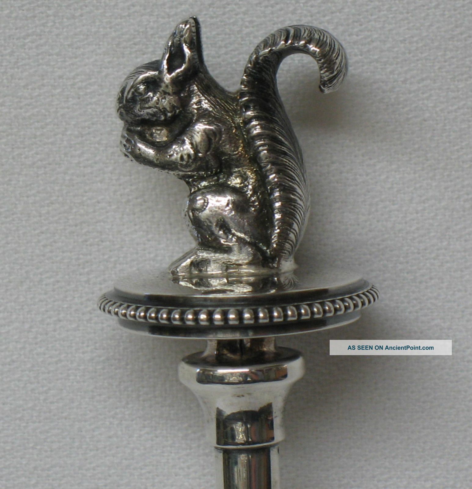 Starr & Marcus Antique Coin Silver Figural Squirrel Berry Spoon 1865 - 1877 Other photo