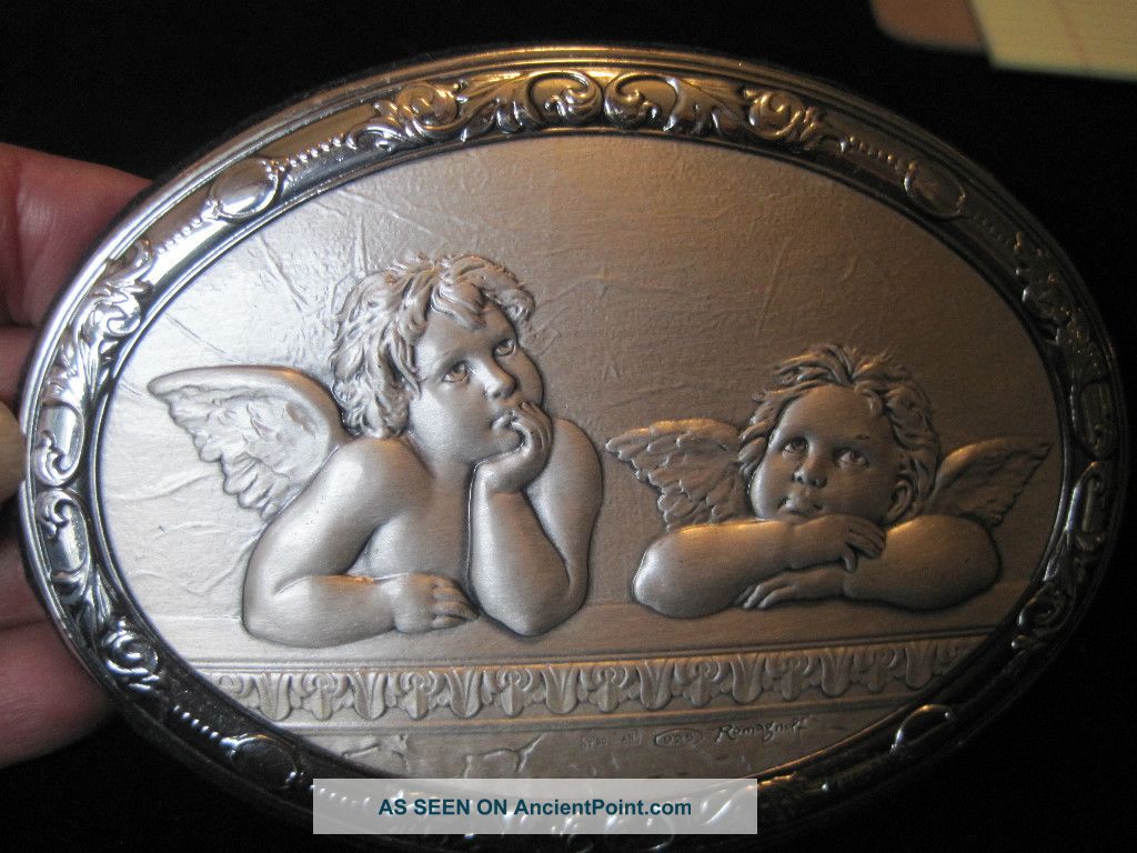 Sterling.  925 Oval Picture With Cherrubs By Zeta Studio D ' Arte Other photo
