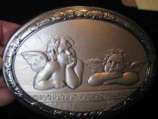 Sterling.  925 Oval Picture With Cherrubs By Zeta Studio D ' Arte photo