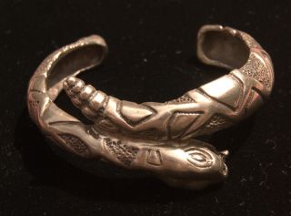 Sterling Coiled Snake Bracelet - Mexico - Small photo