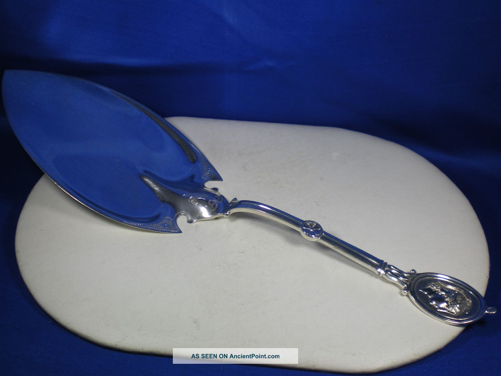Rare Antique John Wendt Sterling Large Server Warrior ' S Head Handle Other photo
