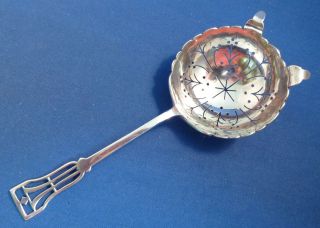 English Sterling Birmingham Over The Cup Tea Strainer photo