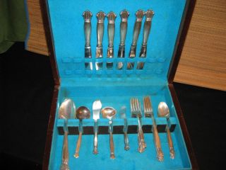 Vintage Marked Sterling Silver 1938 Weidlich Jenny Lind Flatware 34 Pieces photo