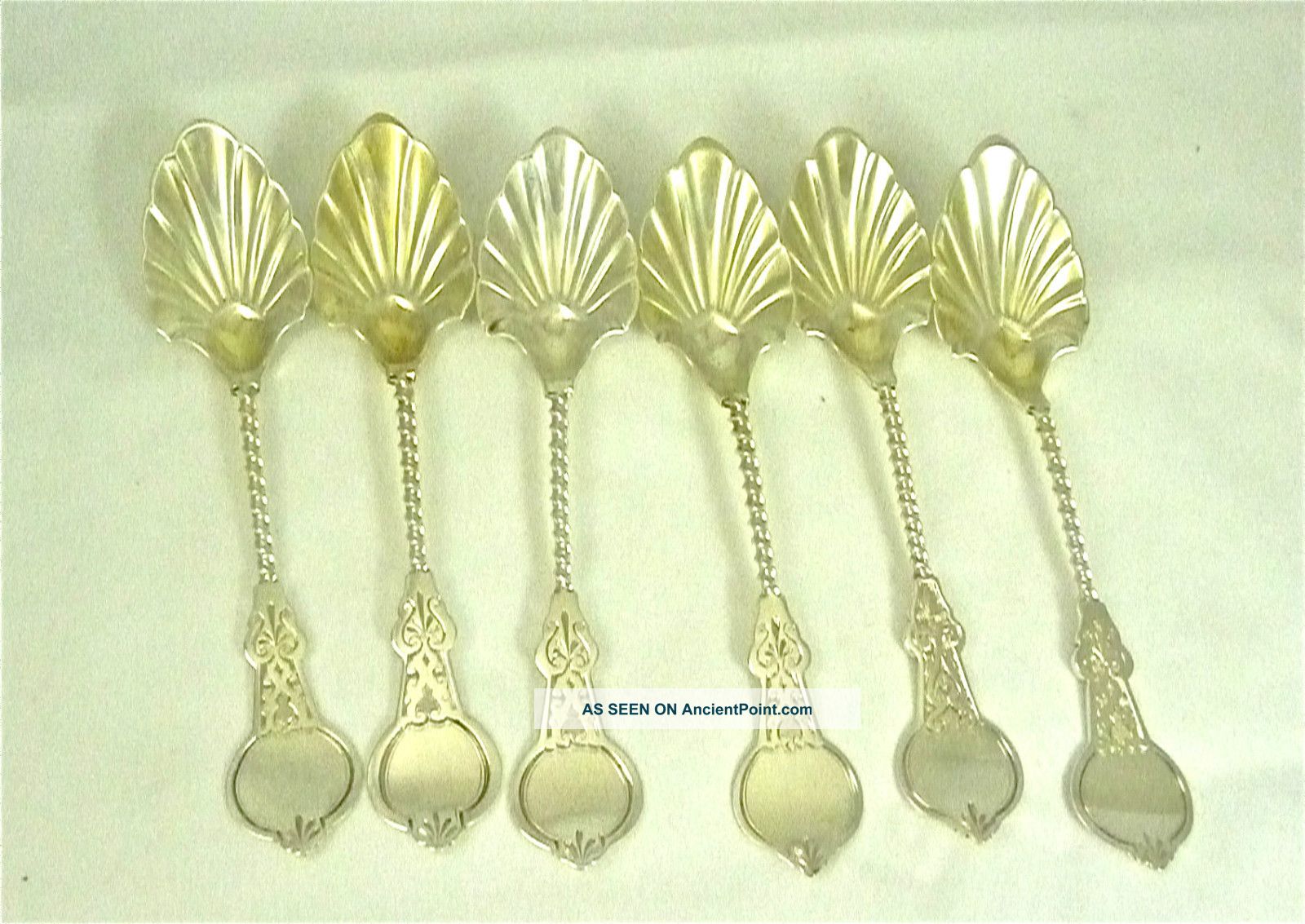 6 Antique Ball Black & Co.  Sterling Silver Sugar Spoons Other photo