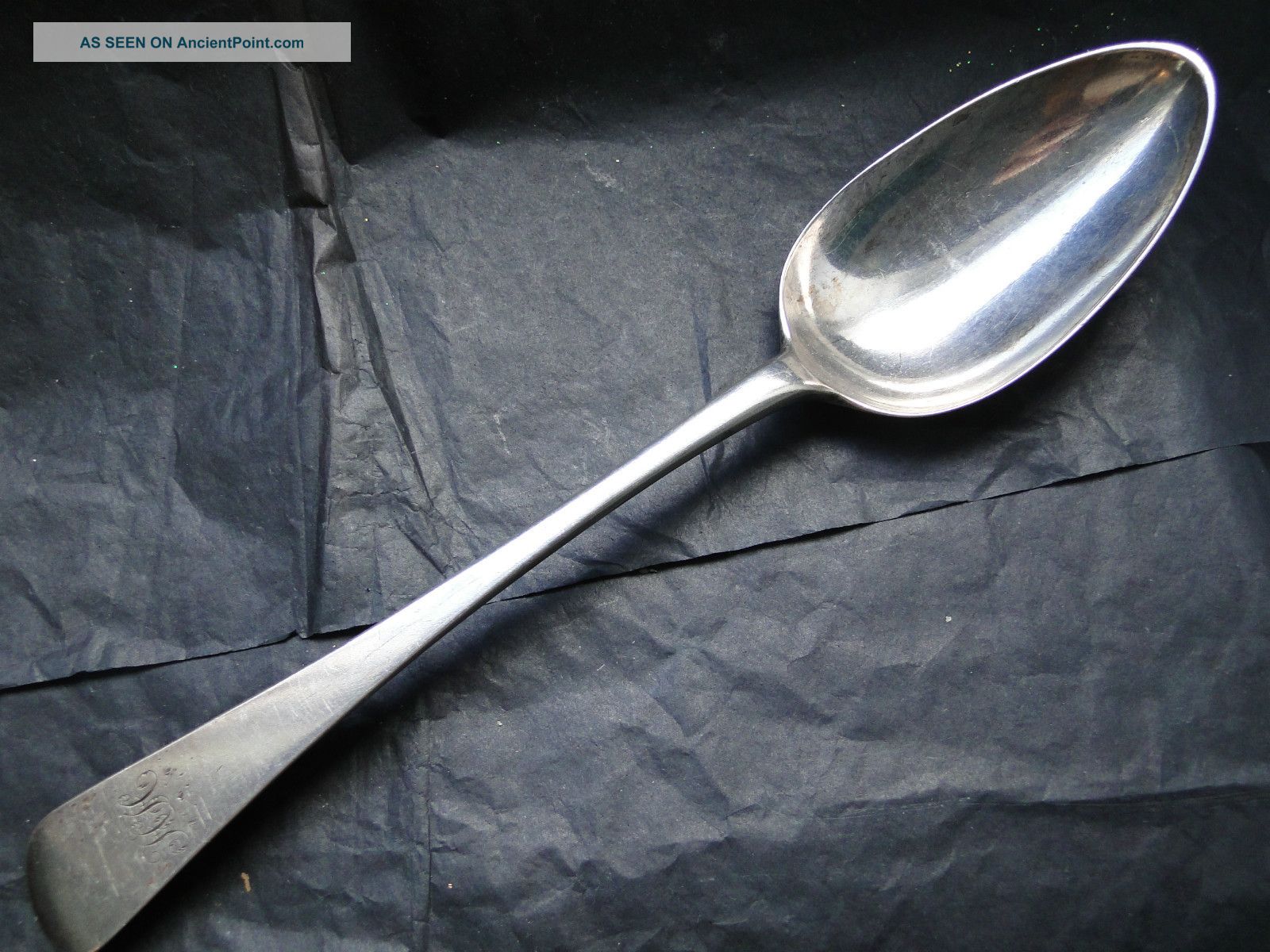 Old English Pattern Table Spoon Made In Sterling Silver New Castle C.  1800 Other photo