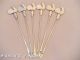 6 Gorgeous Enamel Silver Rooster Cocktail Martini Picks Enameled Sterling Other photo 4