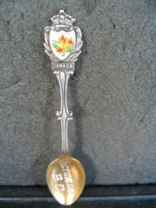Sterling Vintage Victoria Bc Canada Souvenir Spoon photo