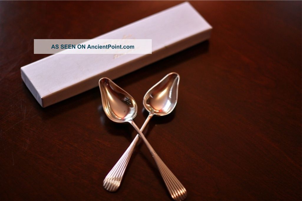 Sterling Silver Fruit Spoons Antique London,  England James Dixon & Son Rare Other photo