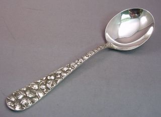 Baltimore Rose - Schofield Set Of 2 Sterling Gumbo Soup Spoons - Decorated Back/mono photo